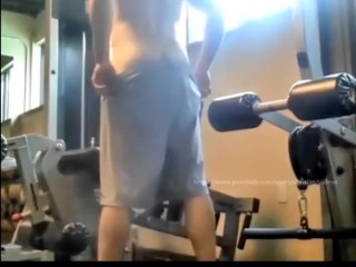 Penis Big Dick Guy In Gym Exercise Alone Alot Come Shot