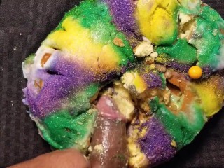 Cock Chef Mardi Gras King Cake
