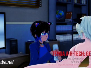 Yaoi 3d - Nekoboy Uses A Tenga Air-tech Gentle With His Friend Catboy
